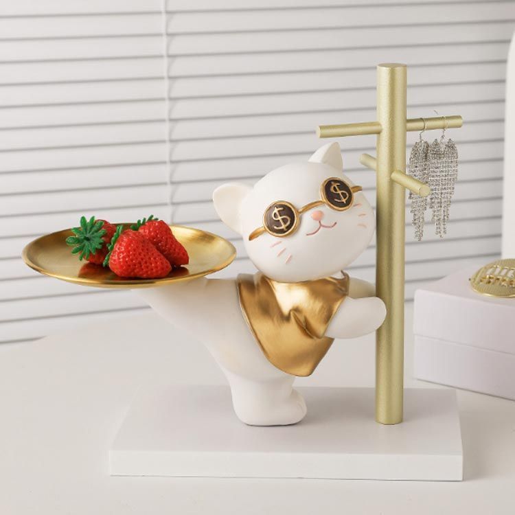 デコパージュ ꔛ‬ꕤ インテリア雑貨♡アクセサリートレイ♡小物入れ♡猫♡いちご デコパージュ ꔛꕤ インテリア雑貨♡アクセサリートレイ♡小物入れ♡猫
