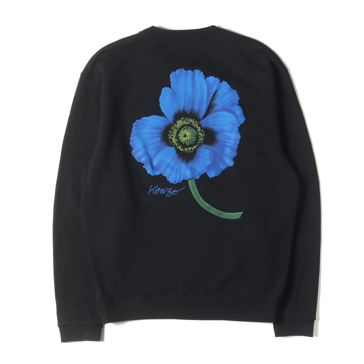 KENZO ケンゾー スウェット サイズ:L ポピー ロゴ プリント クルー 