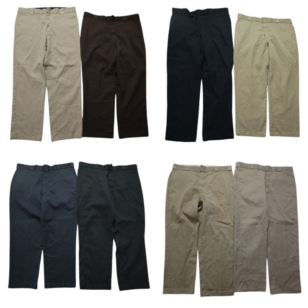 古着卸 まとめ売り ディッキーズ Dickies 874 ワーク パンツ 8枚セット メンズ 40 ノープリーツ センタークリース 古着 NB9783