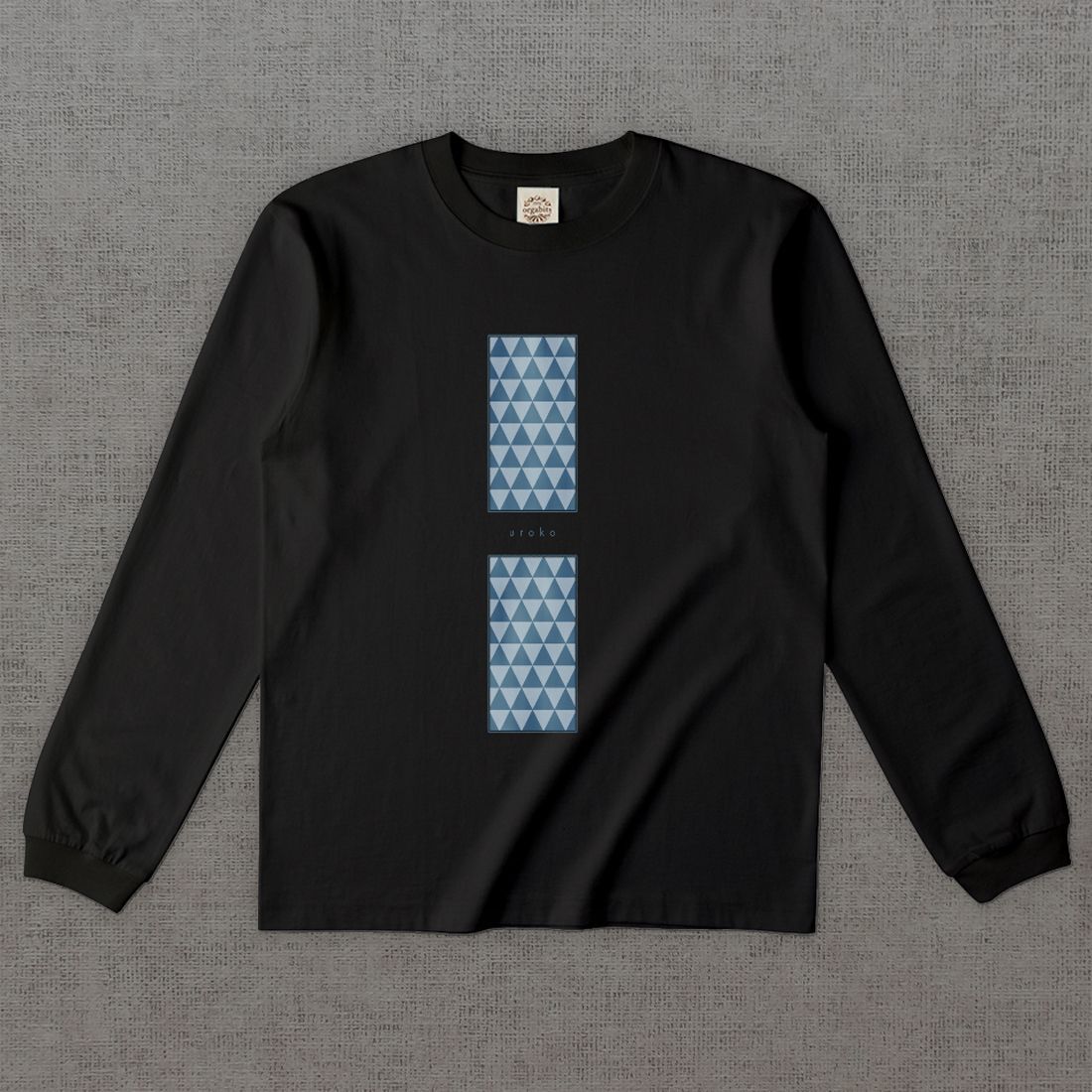 和柄長袖Tシャツ　鱗 -彩・角-［長袖］
