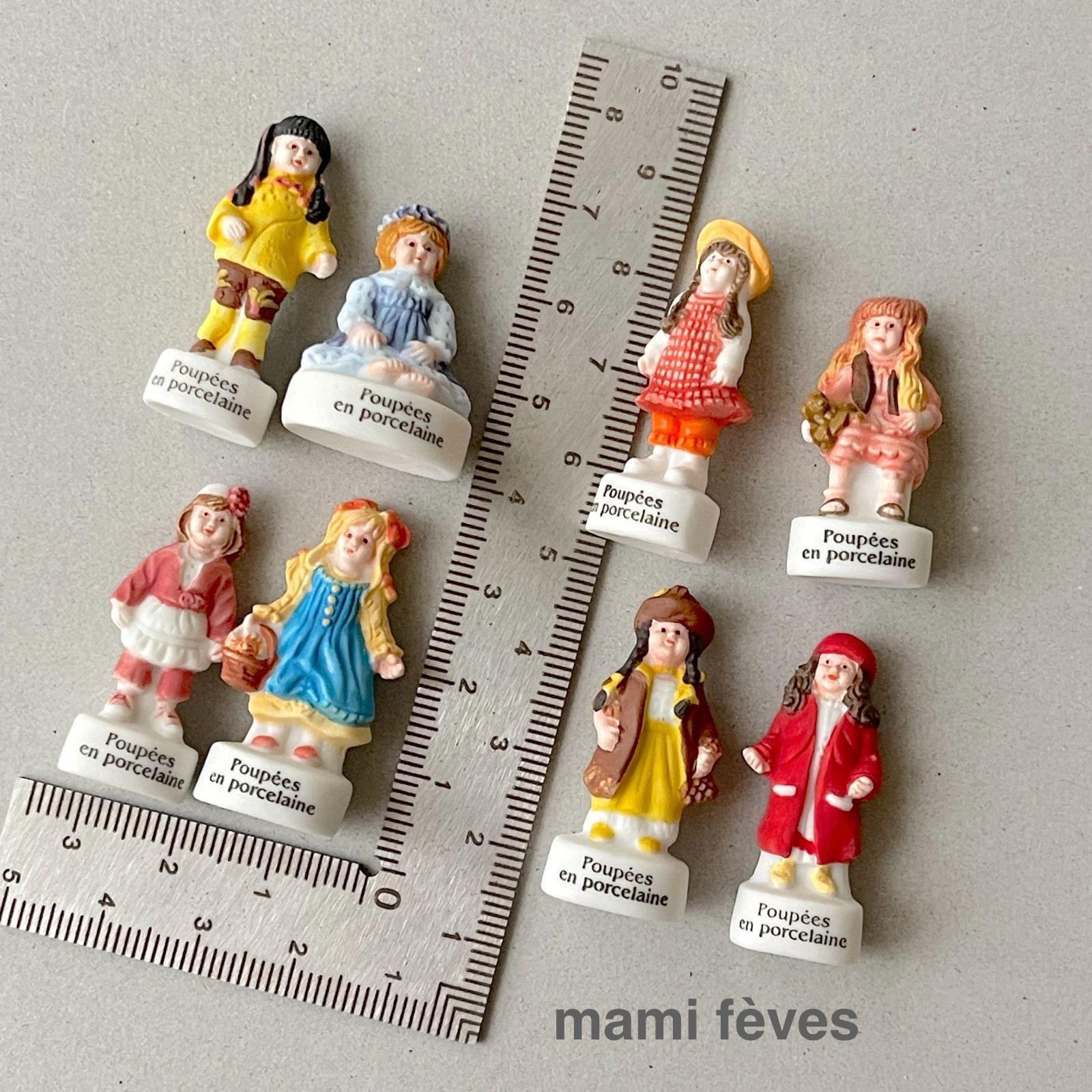 フェーヴ ポーセリン・ドール 8個 磁器の人形たち フランス フェーブ