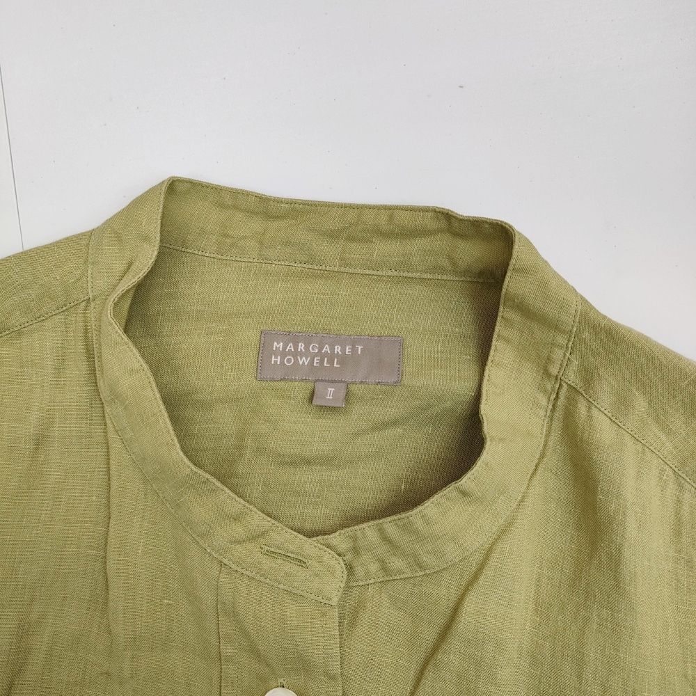 新品タグ 未着 マーガレットハウエル FINE LINEN ノースリーブシャツ