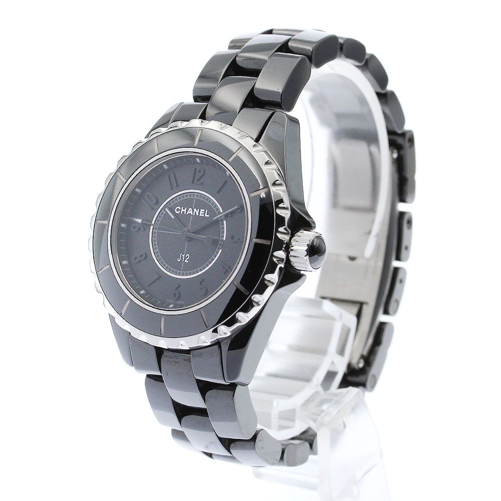 シャネル CHANEL H3828 J12 インテンスブラック クォーツ レディース  