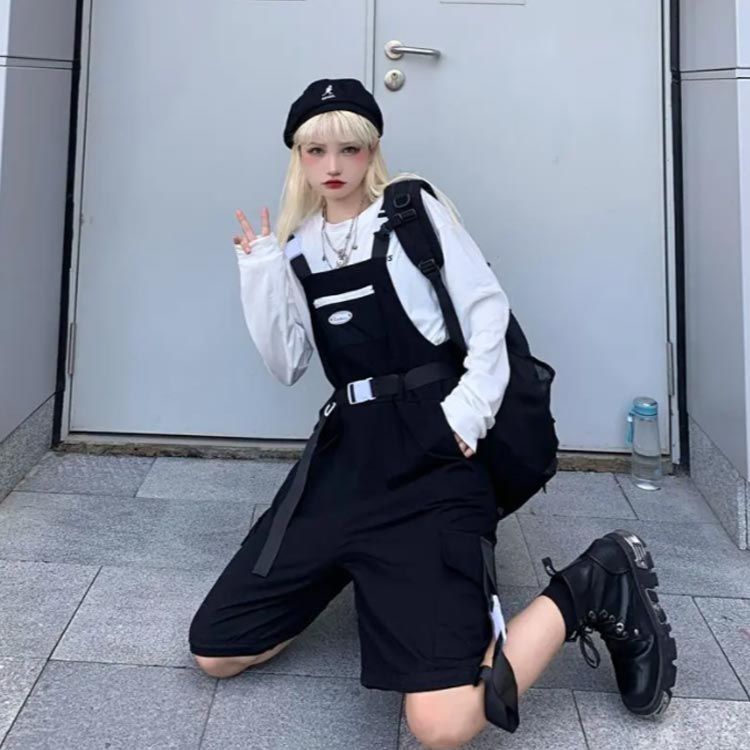 SHARE SPIRIT オーバーオールカーゴパンツ2way ベロア