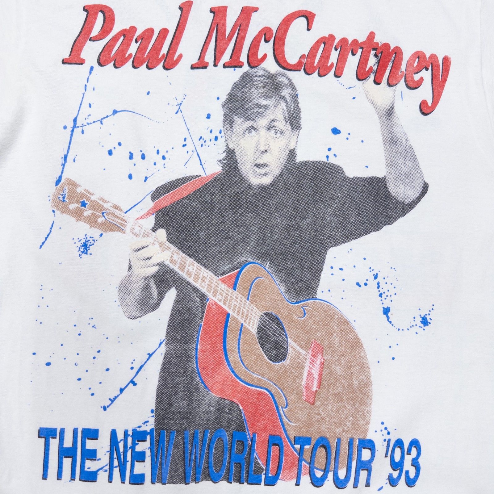 古着 90s 1993s PAUL MCCARTNEY NEW WORLD TOUR ポールマッカートニー ツアーTシャツ トップス メンズL相当  ホワイト - メルカリ