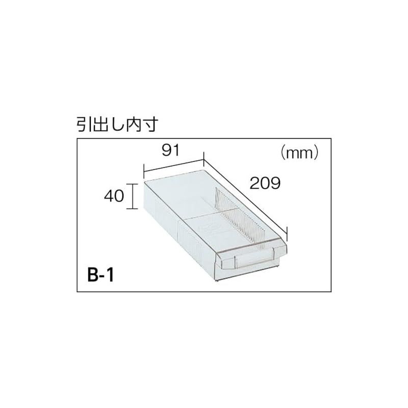 トラスコ中山 TRUSCO バンラックケースB型 透明 3列5段 B-35 0