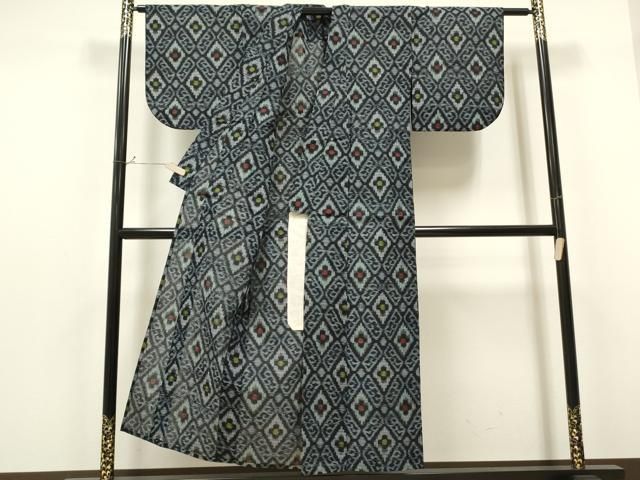 平和屋着物▽久留米絣 単衣 菱吉祥文 綿 逸品 CAAQ9590th - メルカリ