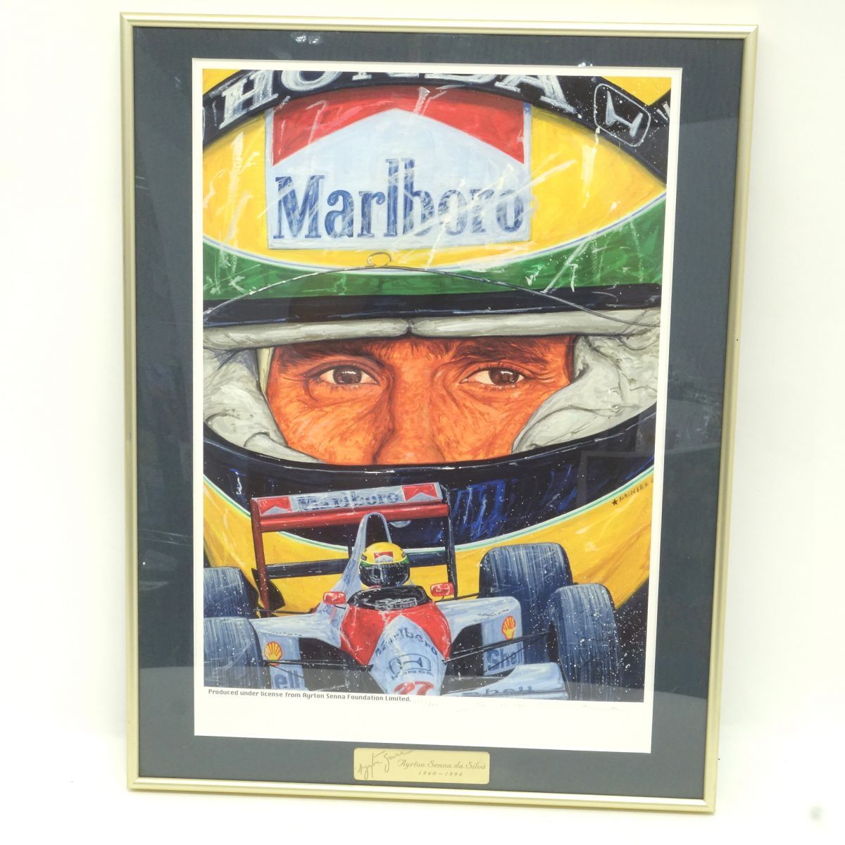 行董】アイルトン セナ Ayrton Senna 直筆サイン入り 額入り写真