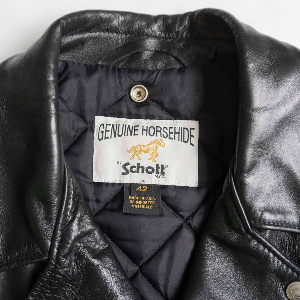 美品】SCHOTT【618HH/ダブルライダース ジャケット】42 レザー