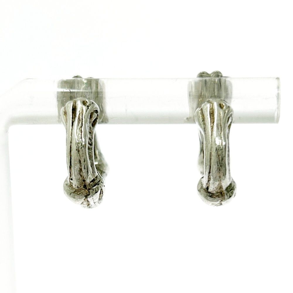 中古】TIFFANY&Co. ティファニー シルバー バンブー フープ ピアス 6.5