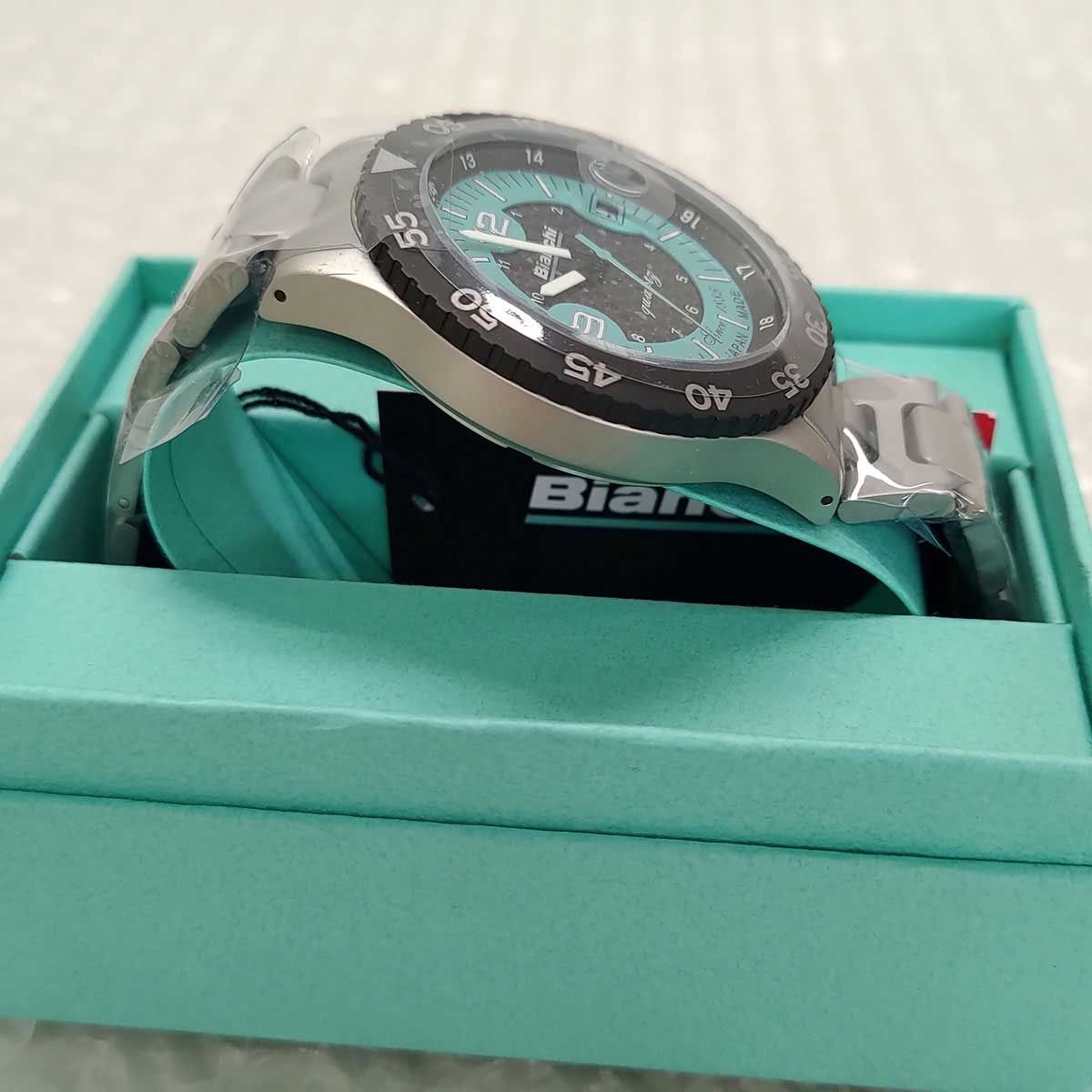 未使用】 ビアンキ BIANCHI SCUBA TX シルバー チェレステ 時計 