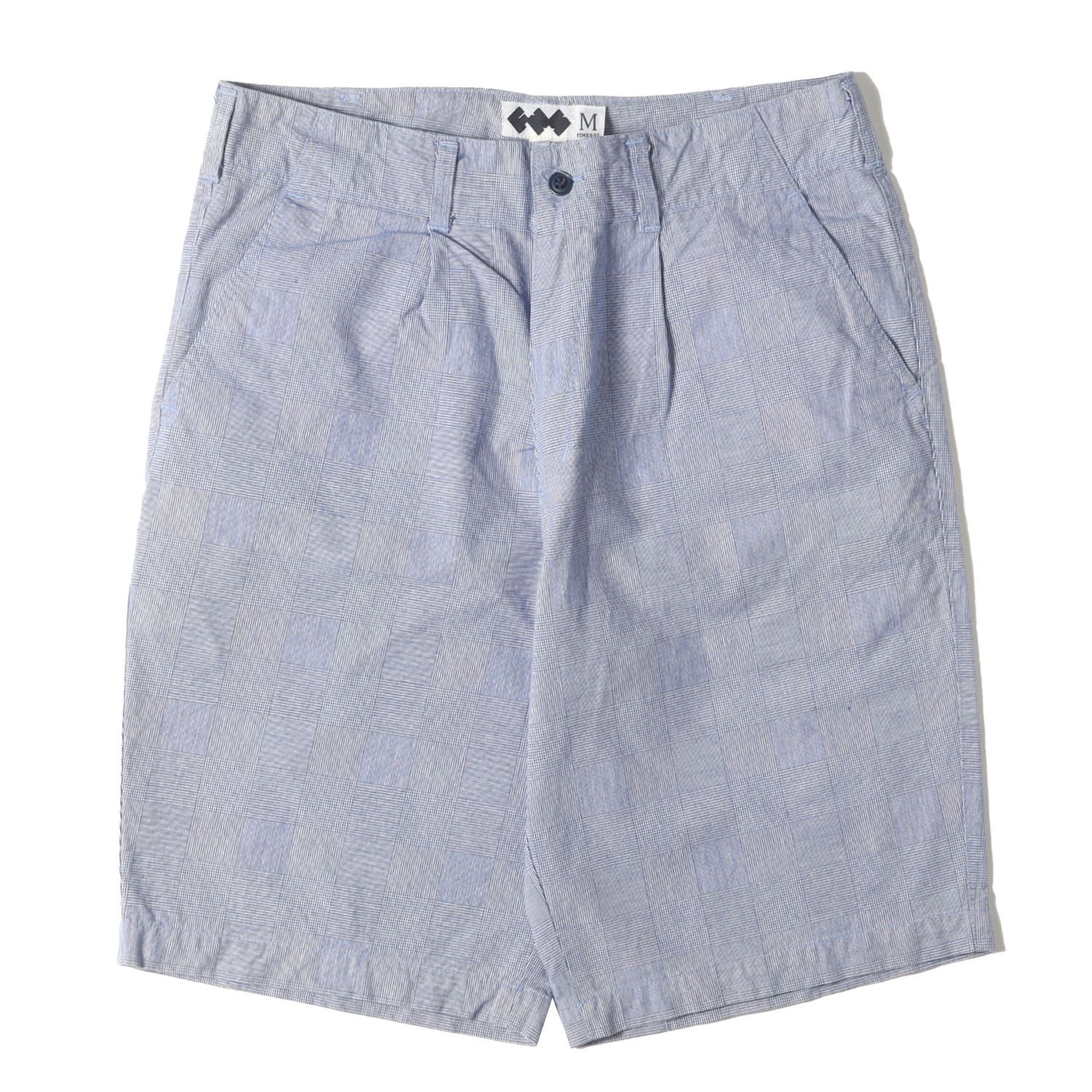 FINESSE フィネス パンツ サイズ M | 90s GOODENOUGH グレンチェック コットン ショーツ | ブルー | ボトムス ショートパンツ | 90年代 アーカイブ メンズ