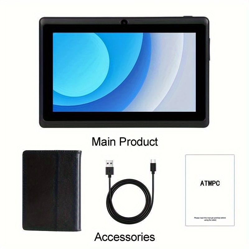 ATMPC 7インチ Androidタブレット用ケース付き - クアッドコア