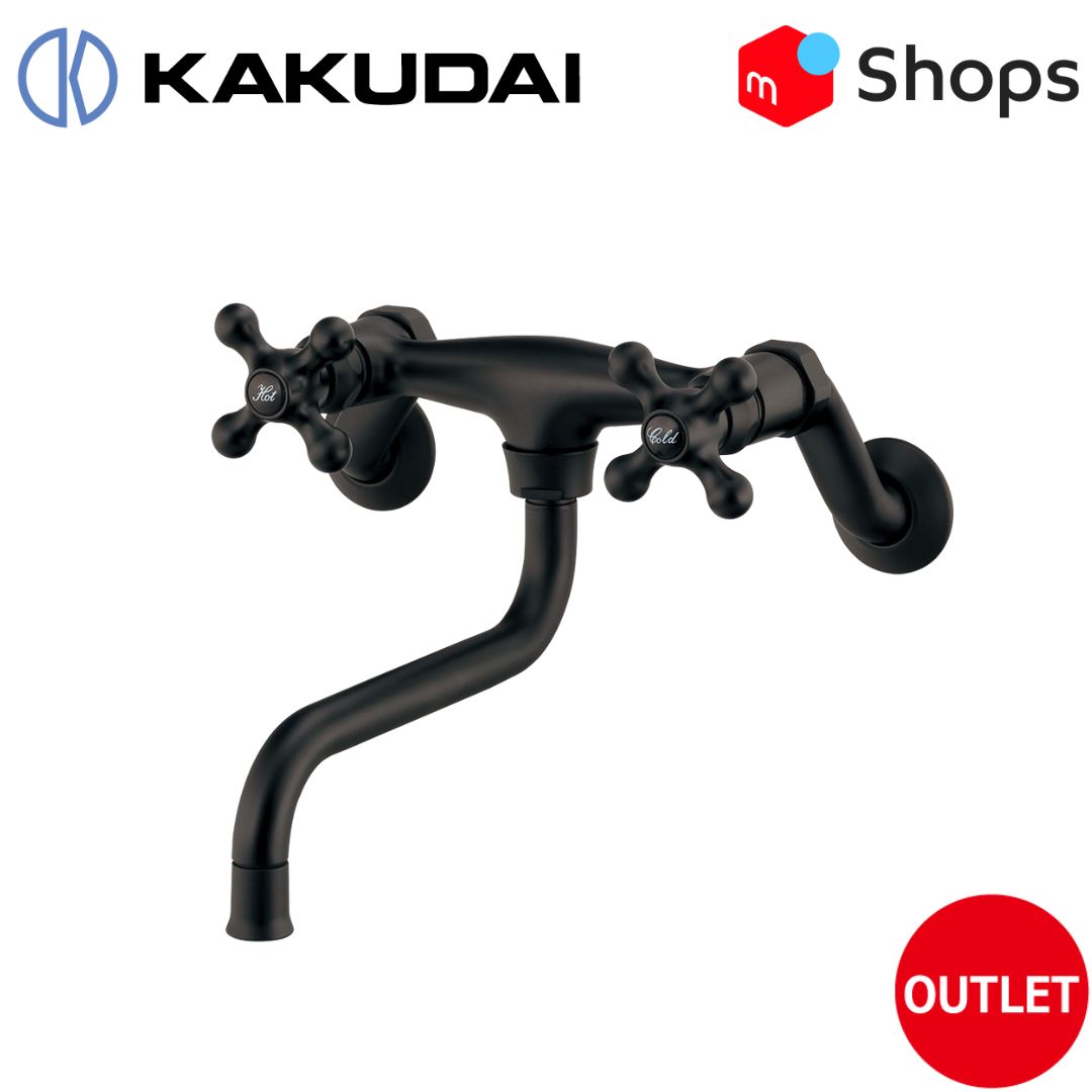 カクダイ KAKUDAI 2ハンドル混合栓 マットブラック _128-107-D