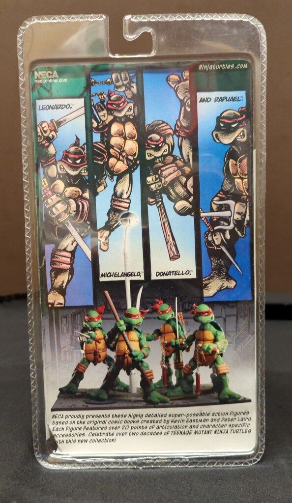 NECA ACTION FIGURE MICHELANGELO ブリスターパッケージ 7インチ