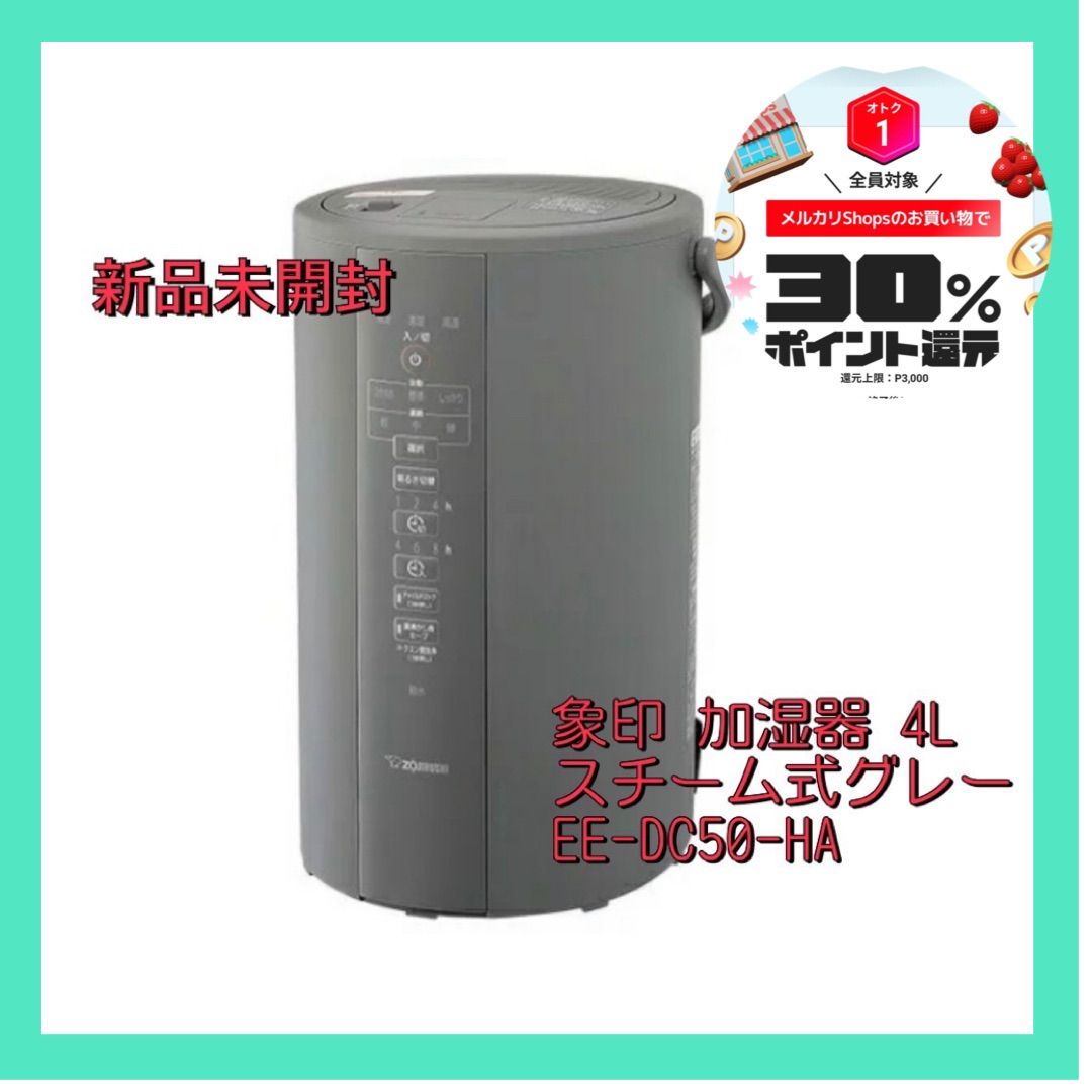 象印(ZOJIRUSHI) EE-DD50-HA(グレー) スチーム式加湿器 木造8畳