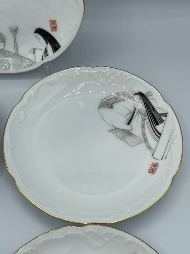 未使用　大倉陶園　源氏物語　銘々皿五枚　絵変わり　廃盤品 未使用 大倉陶園 源氏物語 銘々皿五枚 絵変わり 廃盤品 - メルカリ