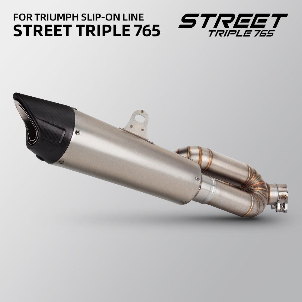 ZER RACING 排気スリップオン STREET TRIPLE 765 2017-2025 バイク 排気パイプ エスケープリンクパイプ マフラー