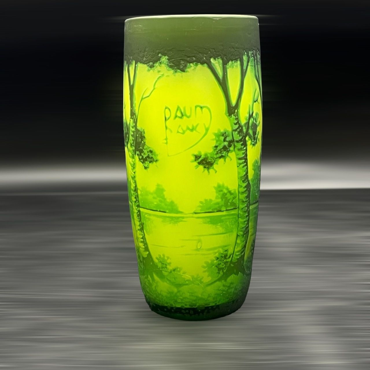 ドームナンシー 筒型 花瓶 高さ21cm 被せガラス アンテルカレール 立体-
