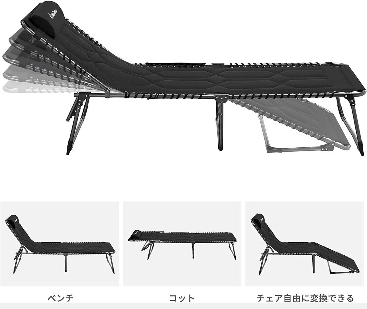 R356 ☀️ 未開封品！ KingCamp リクライニング ビーチチェア 190×59×34 KC2021 R356 ☀️ 未開封品！ KingCamp リクライニング ビーチチェア 190×59