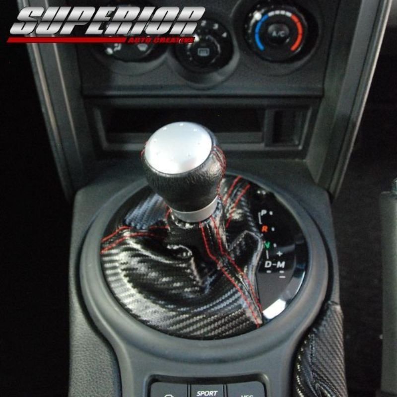 受注生産3week AT車用 カーボンルック シフトブーツ 86 ZN6 レッドステッチ 車 カスタム パーツ 内装 おしゃれ ドレスアップ BILLOVLOGS_CO_UK