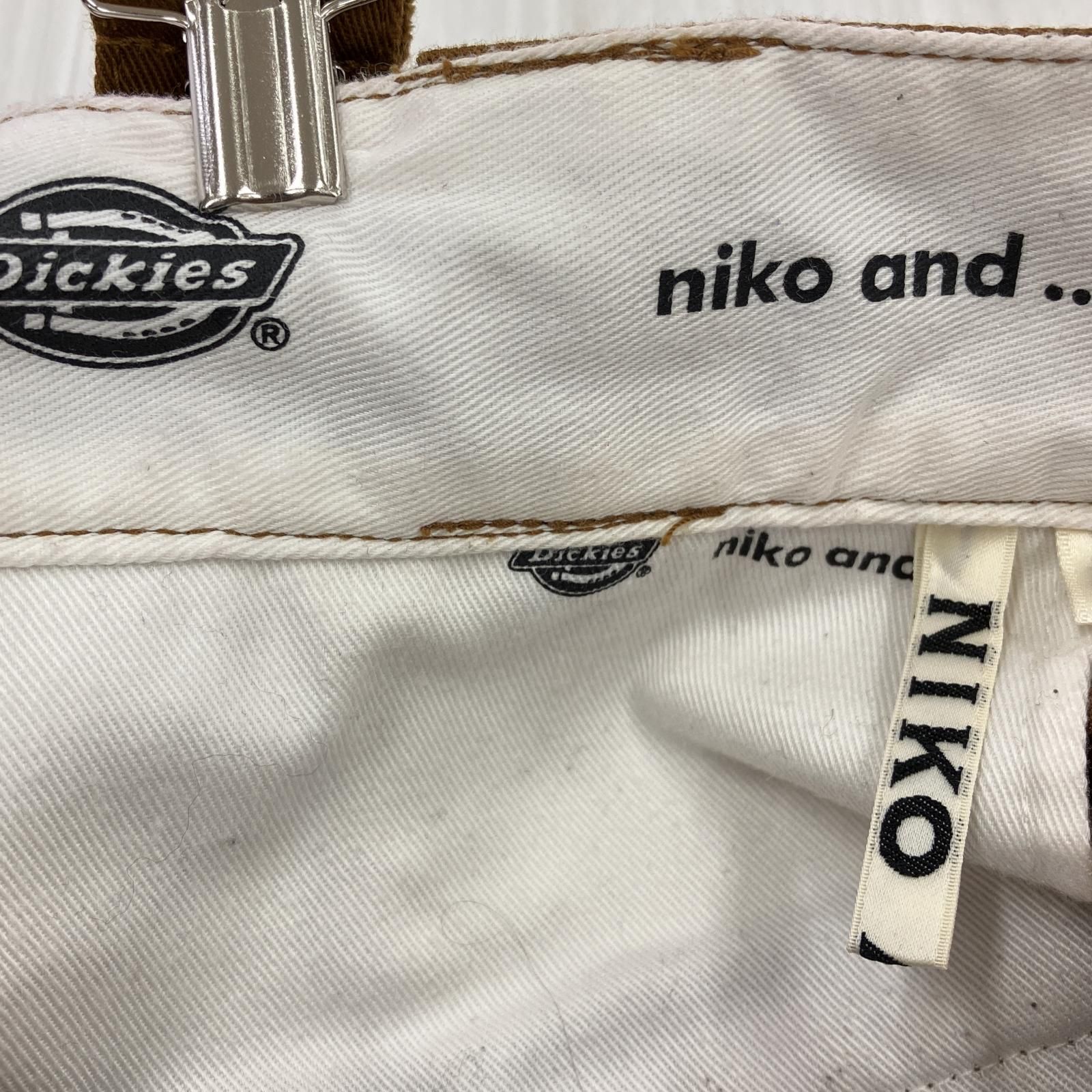 Dickies ディッキーズ ×nikoand サスペンダー付き ワイドパンツ sizeL/ブラウン レディース