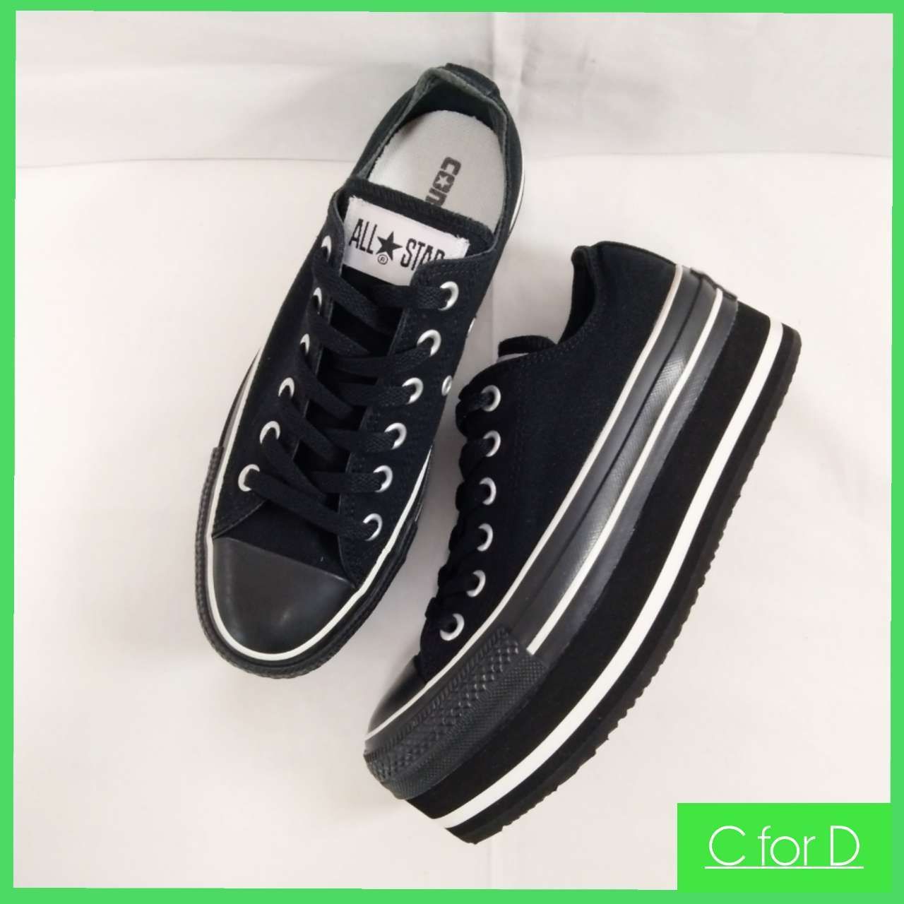 ☆CONVERSE☆24.0㎝ 厚底 ローカットスニーカー コンバース