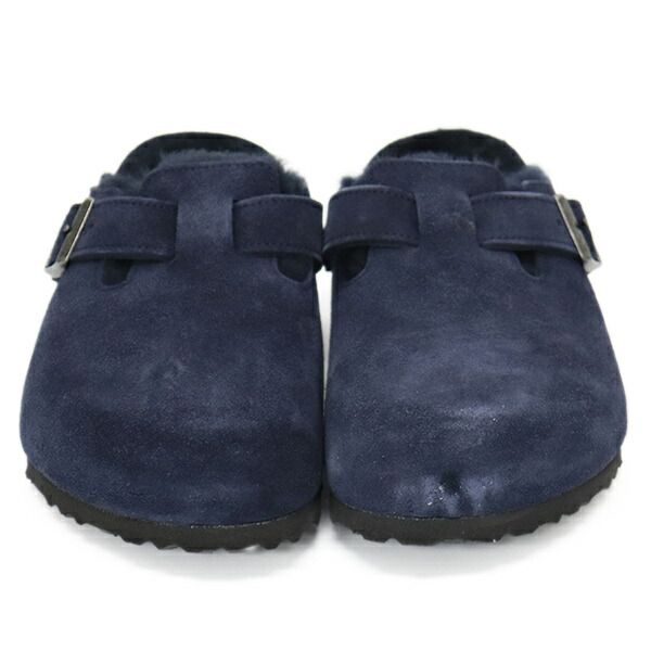 BIRKENSTOCK ビルケンシュトック 1030657 BOSTON SHEARLING ボストン シアリング スエードレザーサンダル NEW NAVY レギュラー BI487 レギュラー 40-約26.0cm