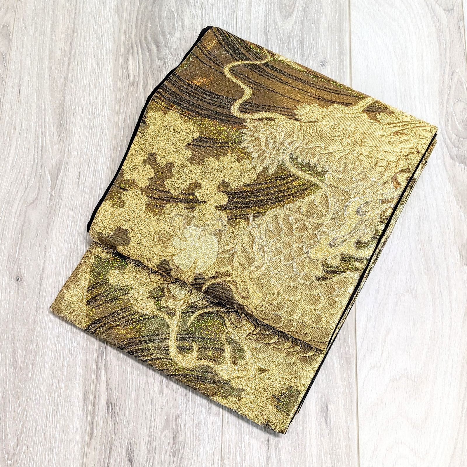 新品・仕立て上がり】正絹 袋帯 フォーマル 龍 金 ゴールド ub38  