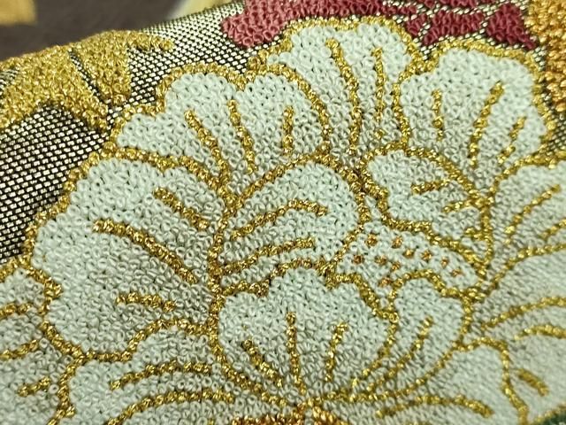 平和屋本店□極上 俵屋 人間国宝 喜多川平朗 有職織物 中国三大刺繍