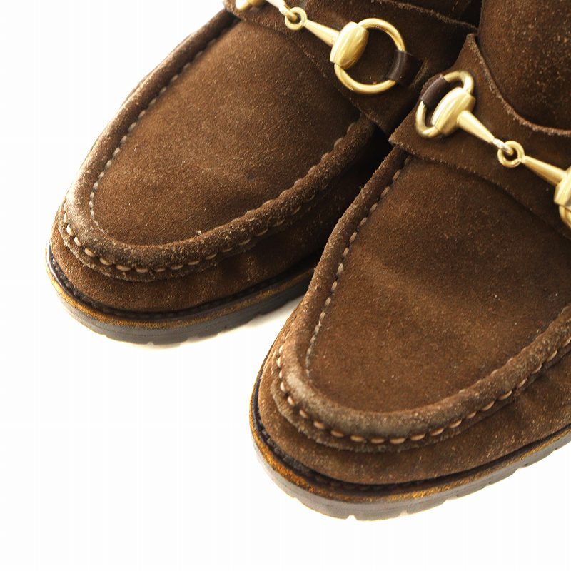 グッチ GUCCI ホースビット ローファー モカシン スエード 36.5