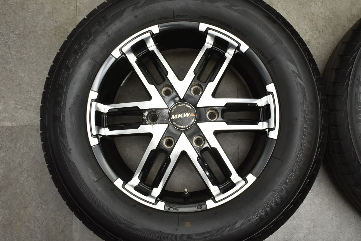 バリ溝】MKW MK-55 16in 6J +35 PCD139.7 ブリヂストン ルフト RVII