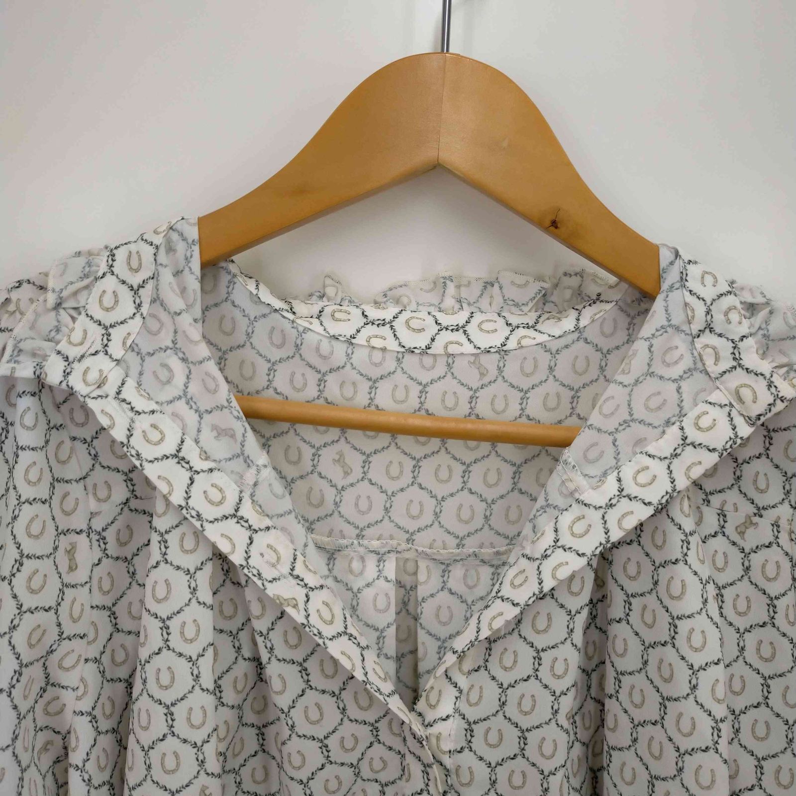 eimy istoire - 限定値下げ 新品未使用 Horseshoe print スタンドシャツ エイミーイストワール eimy istoire Horseshoe print シャツ