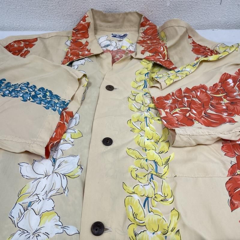 ビームス BEAMS サンサーフ 雷門 アロハシャツ 半袖 S 総柄 レーヨン SUN SURF × BEAMS】 サンサーフ 雷門 レーヨン アロハシャツ