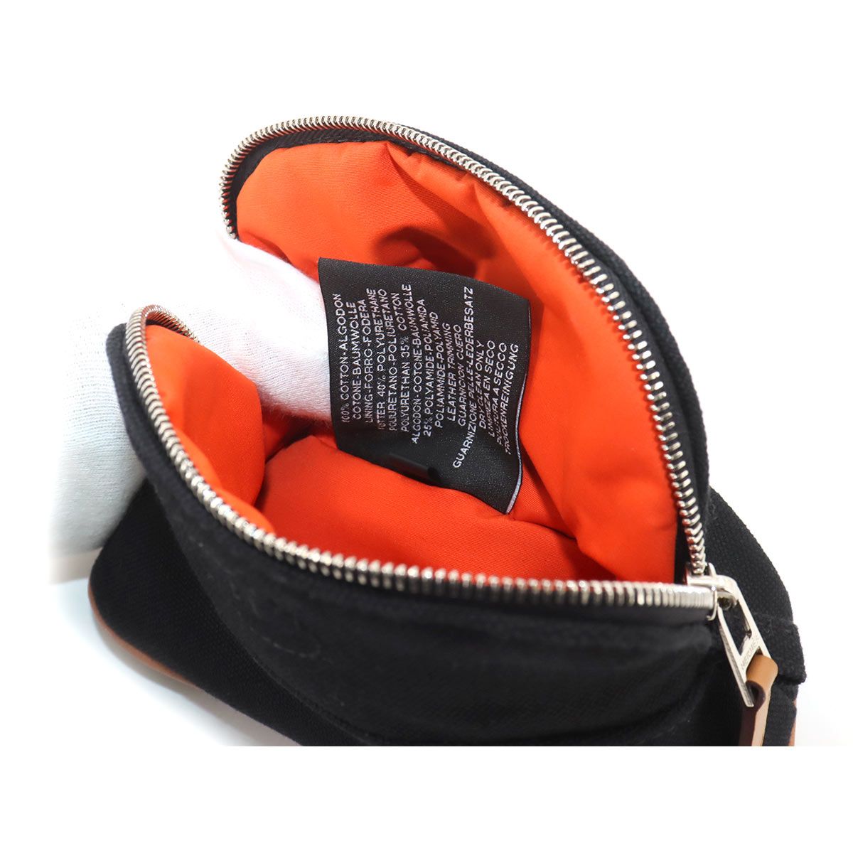 新品同様 エルメス HERMES ボリード ポーチ ミニミニ コットンキャンバス レザー ブラック シルバー 金具 Bolide Pouch  90253146 - メルカリ