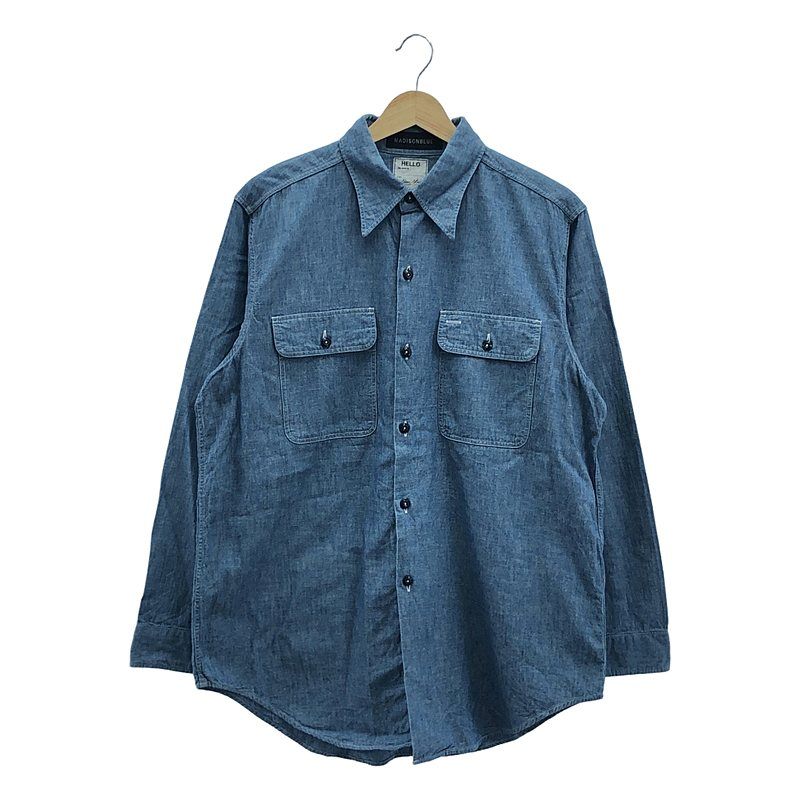 MADISON BLUE / マディソンブルー | CHAMBRAY SHIRT シャンブレー シャツ | 01(S) | ブルー | レディース MADISON BLUE / マディソンブルー | CHAMBRAY SHIRT シャンブレー