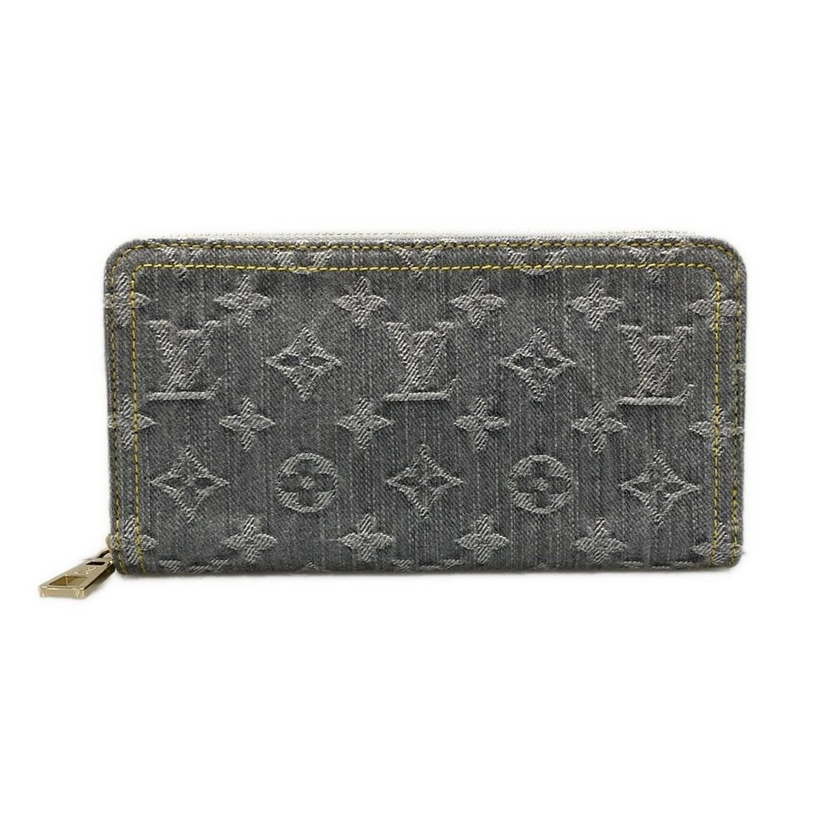 LOUIS VUITTON ルイヴィトン 長財布 モノグラムデニム ジッピー ウォレット M13214 ウォッシュドグレー