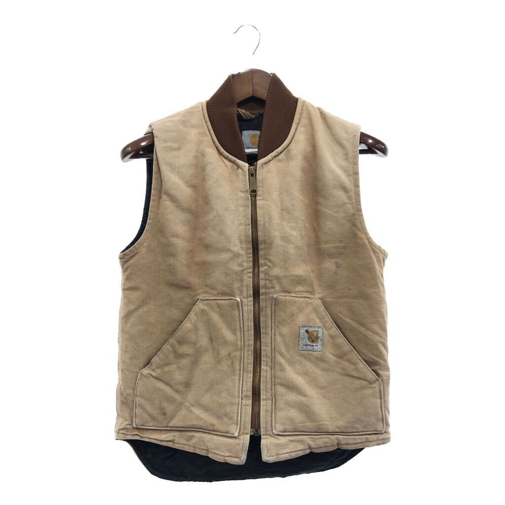 Carhartt ベージュ ベスト ジップアップ