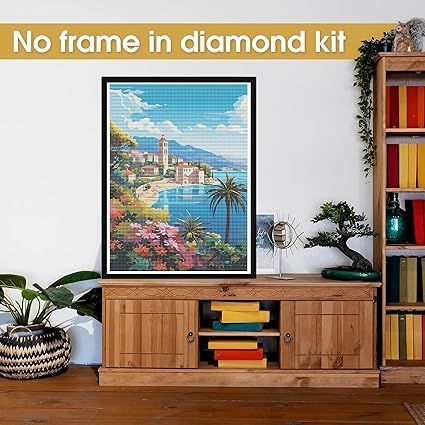 DIY 5D ダイヤモンドペインティングキット 風景シェルビーチ