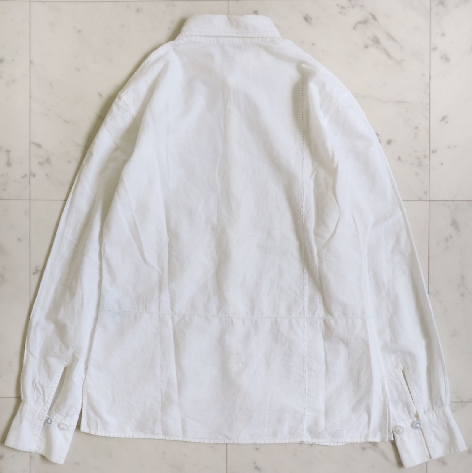 美品　45R フォーティーファイブアール　こだわりコットンシャツ　長袖 M 美品 45R フォーティーファイブアール こだわりコットンシャツ