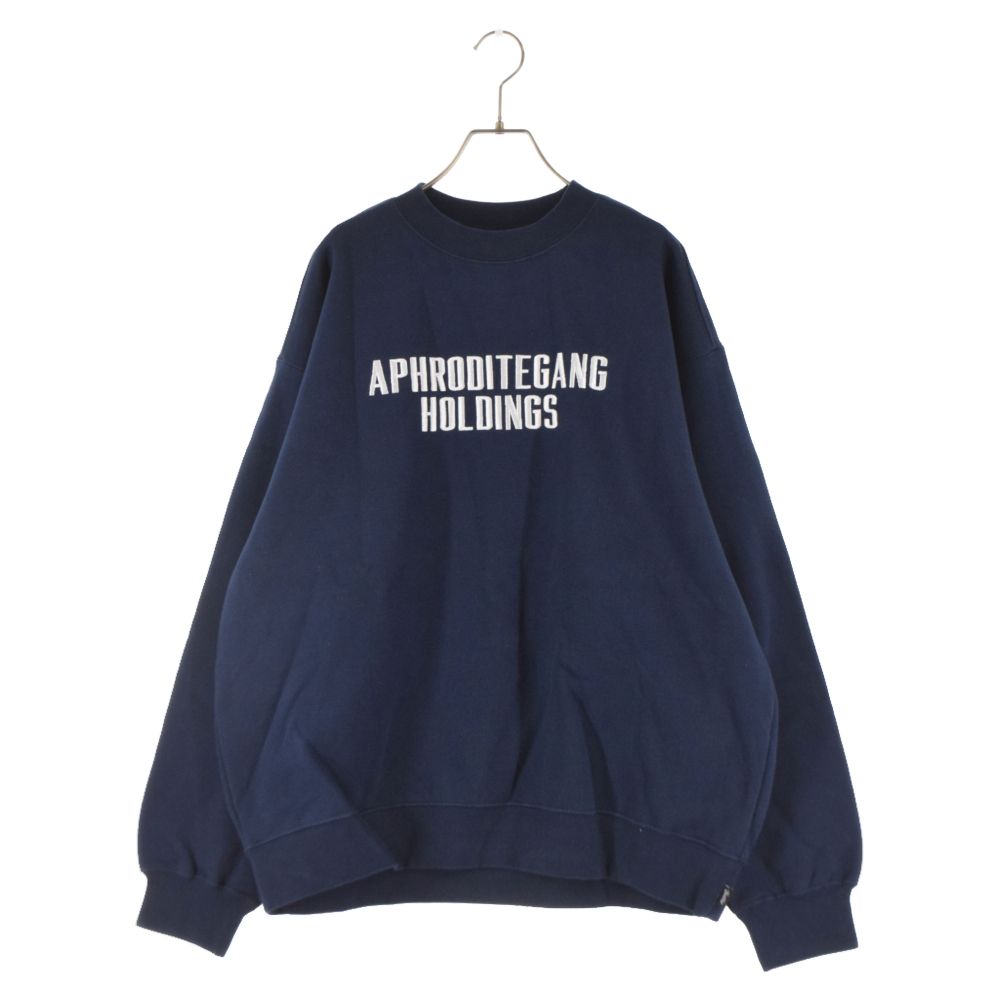 BUDSPOOL (バッズプール) APHRODITE GANG ALLDAY CREW NECK SWEAT SHIRT アフロディーテギャング  ロゴ刺繍 スウェットトレーナー ネイビー - メルカリ