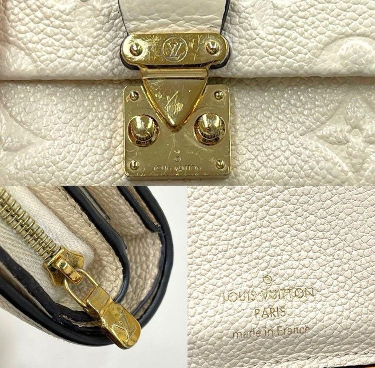 ルイヴィトン アンプラント ポルトフォイユメティス クレーム 美品