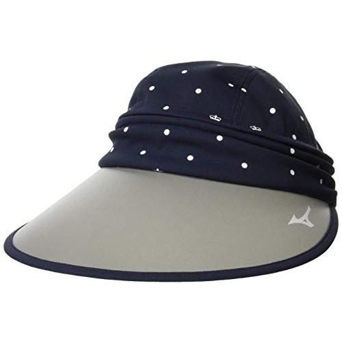 ミズノ(MIZUNO) ゴルフ ハットバイザー 2WAY UVケア機能付き 52MW0223 レディース ネイビー 55-59cm ウィメンズフリーサイズ