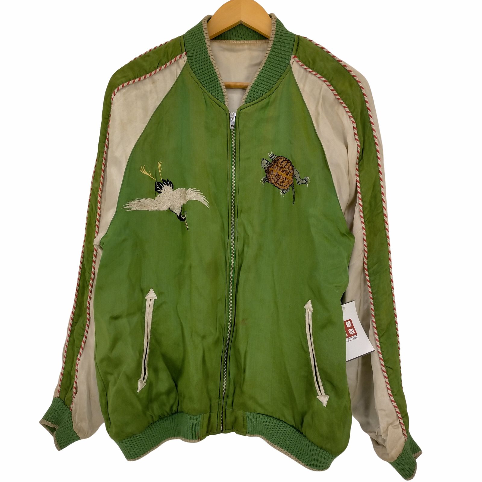 CROPPED HEADS 鶴と亀刺繍スカジャン