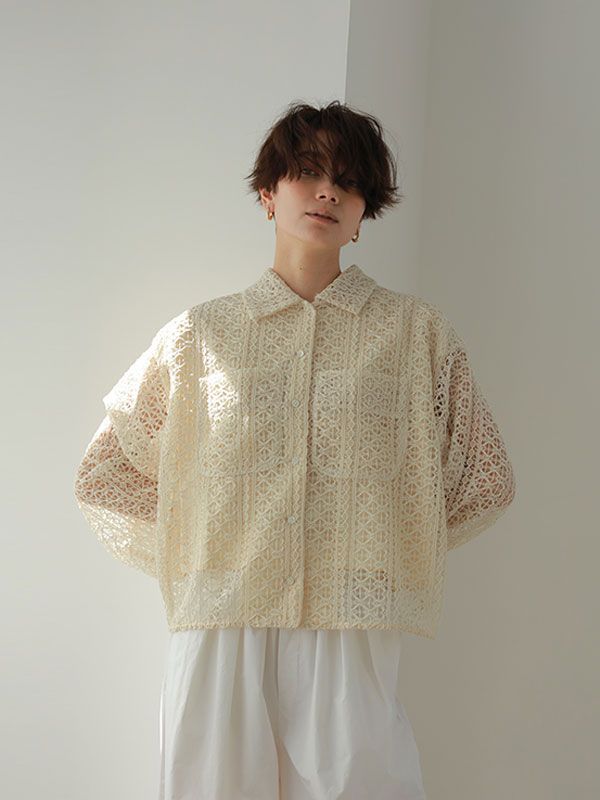 22SS ETRE TOKYO エトレトウキョウ レーシーショートシャツ