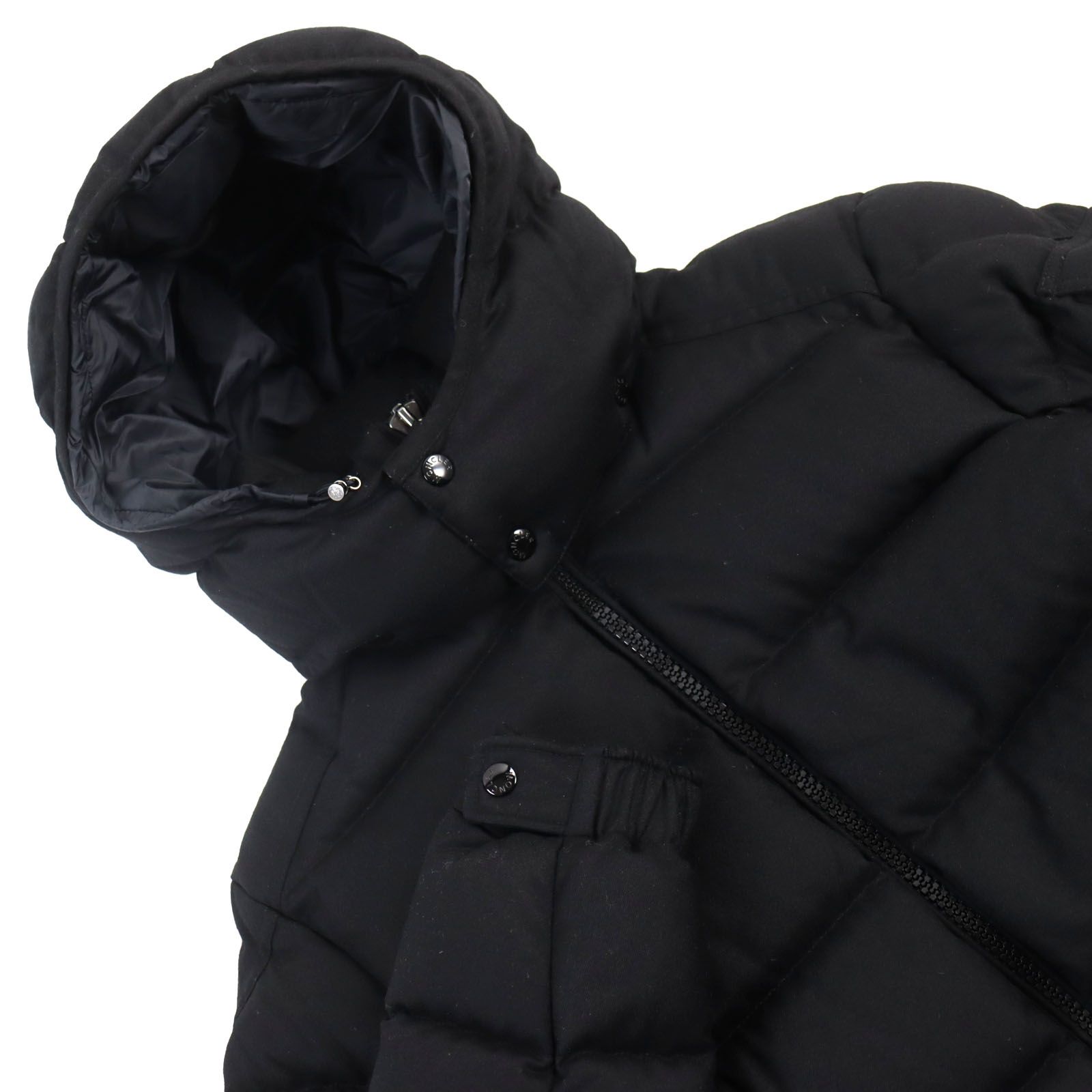 美品○MONCLER モンクレール 19-20AW F20911A53700 54272 MONTGENEVRE GIUBBOTTO モンジュネーブル  ウール100% ロゴワッペン付き フーデッド ダブルジップ ダウンジャケット ブラック 2 正規品 メンズ - メルカリ