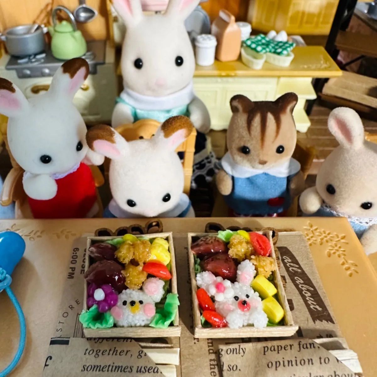 ミニチュアフード⭐️お弁当⭐️2個セット⭐️シルバニアファミリー