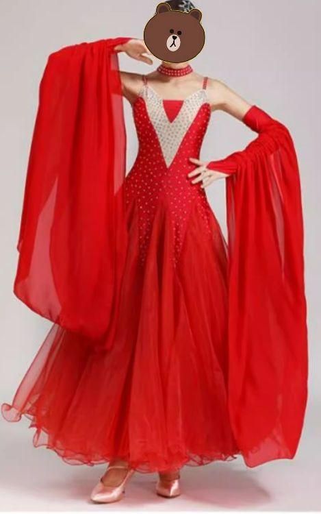 社交ダンスドレス 赤色 ラインストーン刺繍装飾チョーカー フロート付き L 楽天市場】レディース 社交ダンス衣装 刺繍 アップリケ サテンドレス