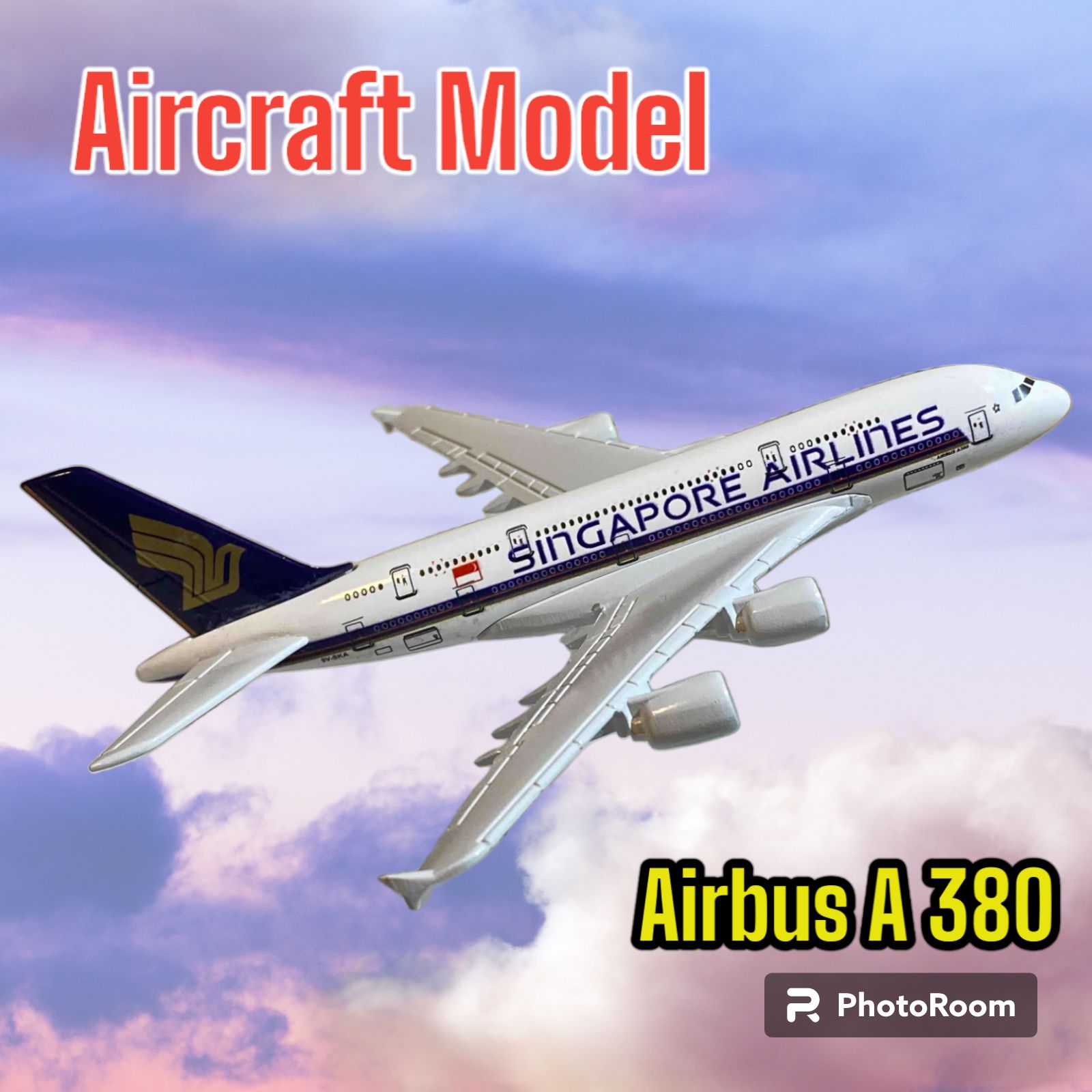 飛行機模型・新品】シンガポール航空 A380－800 全長14cm - メルカリ