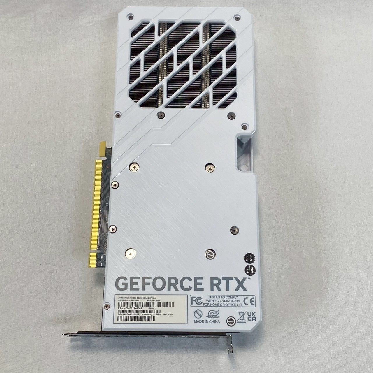 現状品】Palit/GeForce/RTX/4060/Ti/White/8GB/箱/付属品あり/No.3175 